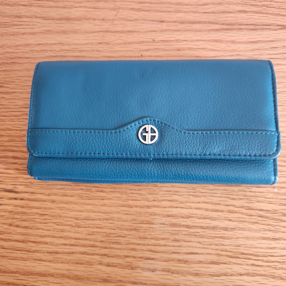 Giani Bernini Teal Leather Wallet